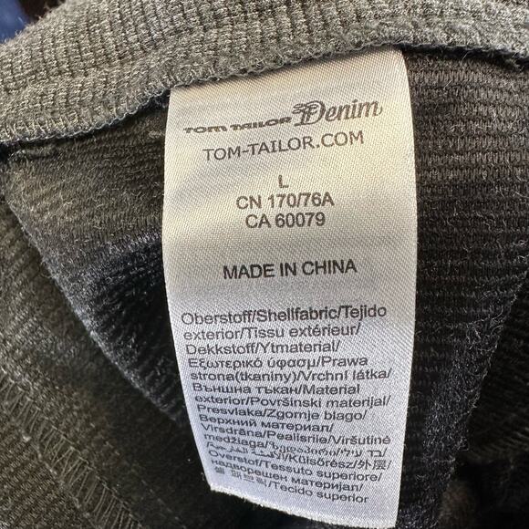 Tom Tailor Denim Gray Pantsuit Comfort/Stretch Pant Set Women's 2Pc Pant L Top M - Picture 13 of 14